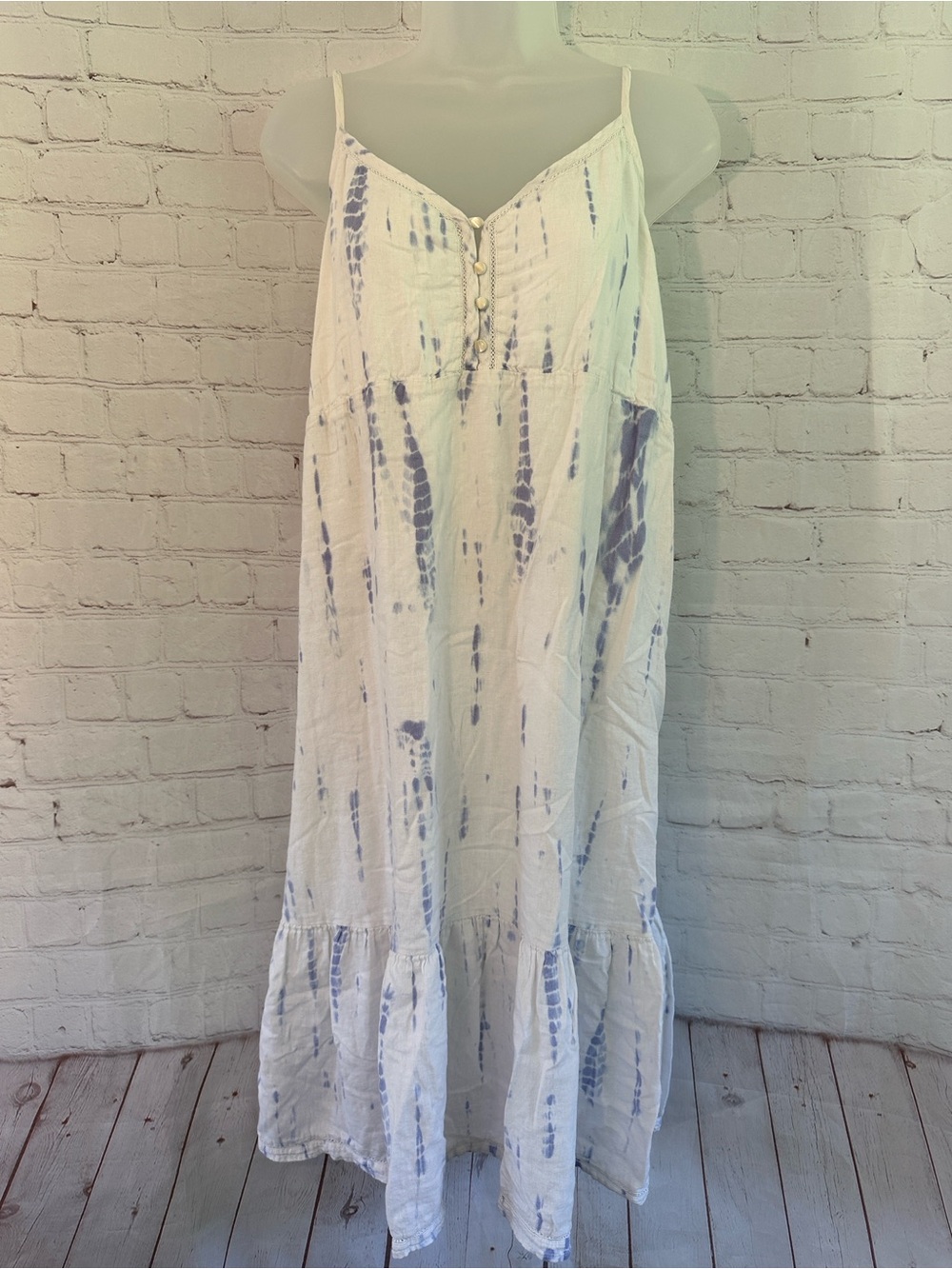 Rails Delilah Cloud Tie-Dye Midi Sundress linen blend size M - Picture 3 of 10